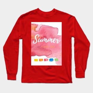 Bright design "Summer I love you" Long Sleeve T-Shirt